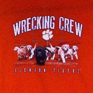 Clemson Wrecking Crew T-Shirt Featuring Puppies Size XL
